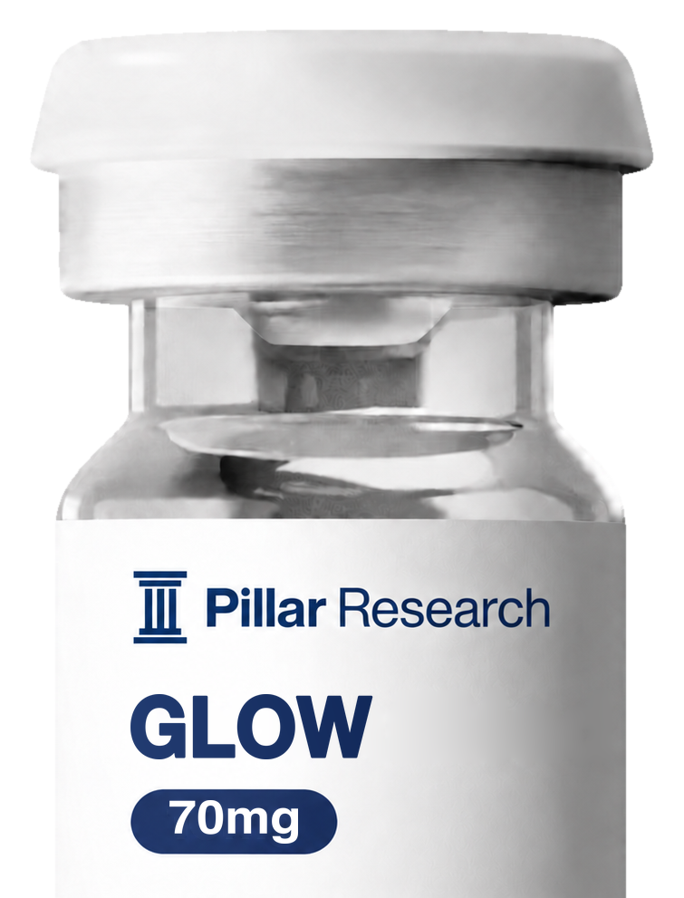 GLOW 70mg research vial